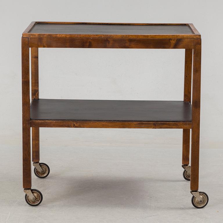 a serving trolley from the middle of the 20th century.