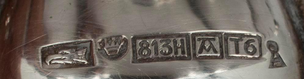 KAFFESERVIS, 4 delar, 813 silver, nyrokoko, Auran Kultaseppä Oy Åbo 1948/49. Vikt 1362 g.