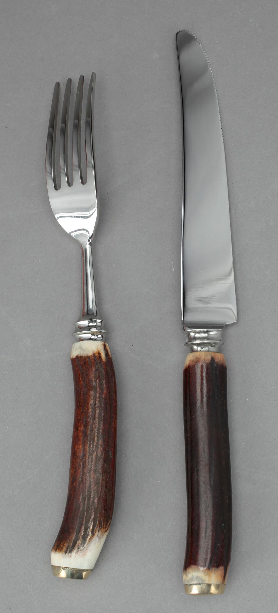 BESTICK, metall och horn, 1950-tal.