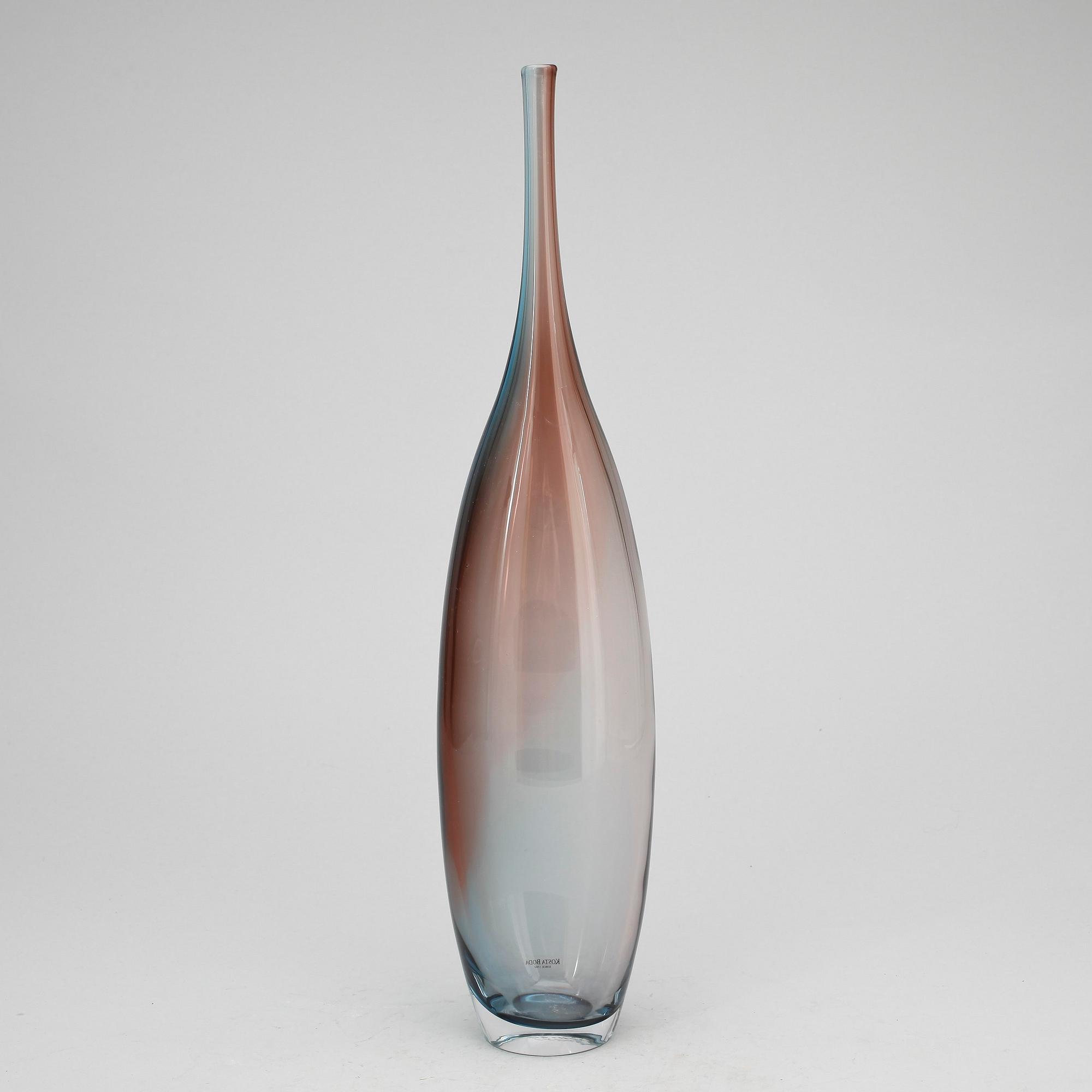 FLASKA, glas, Kjell Engman, Kosta Boda.
