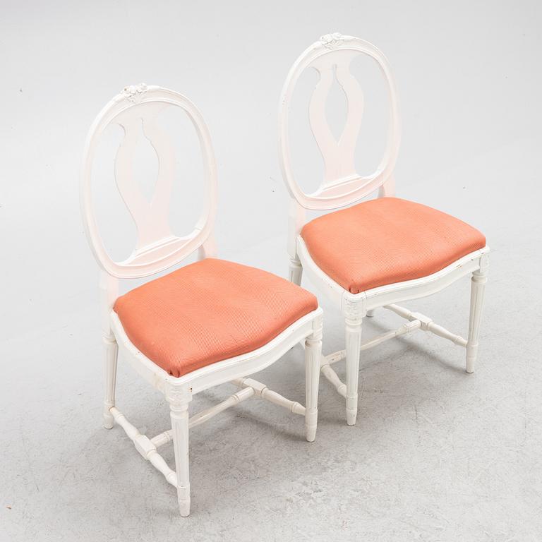 Chairs, 8 pcs, Gustavian style, "Swedish model", 20th century.