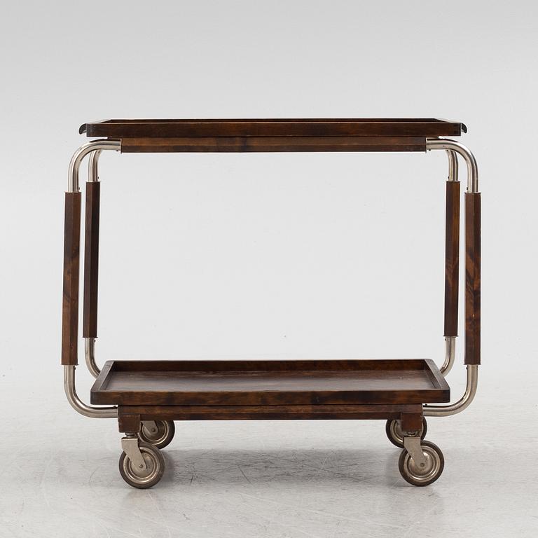 A serving trolley, 1930's.