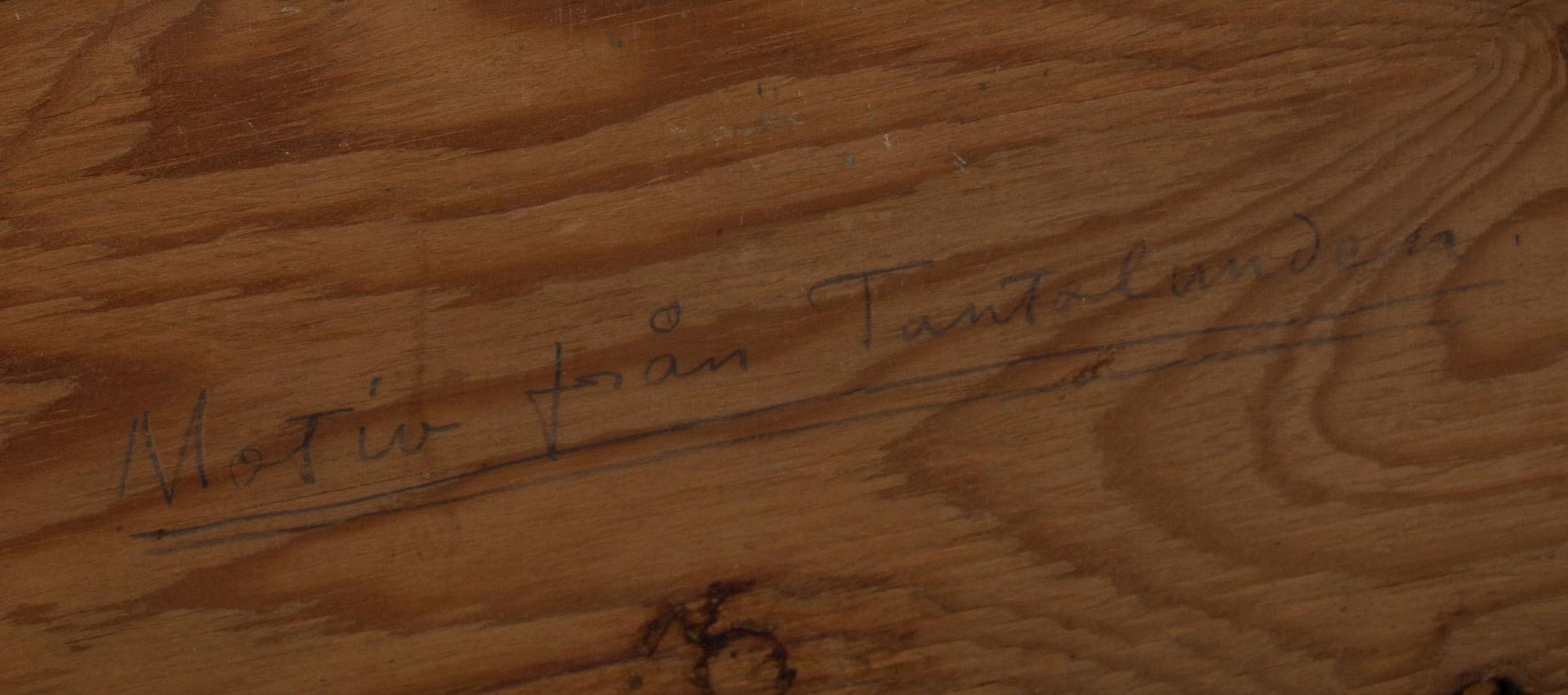 HARALD SALLBERG, olja på pannå. Signerad och daterad -28.