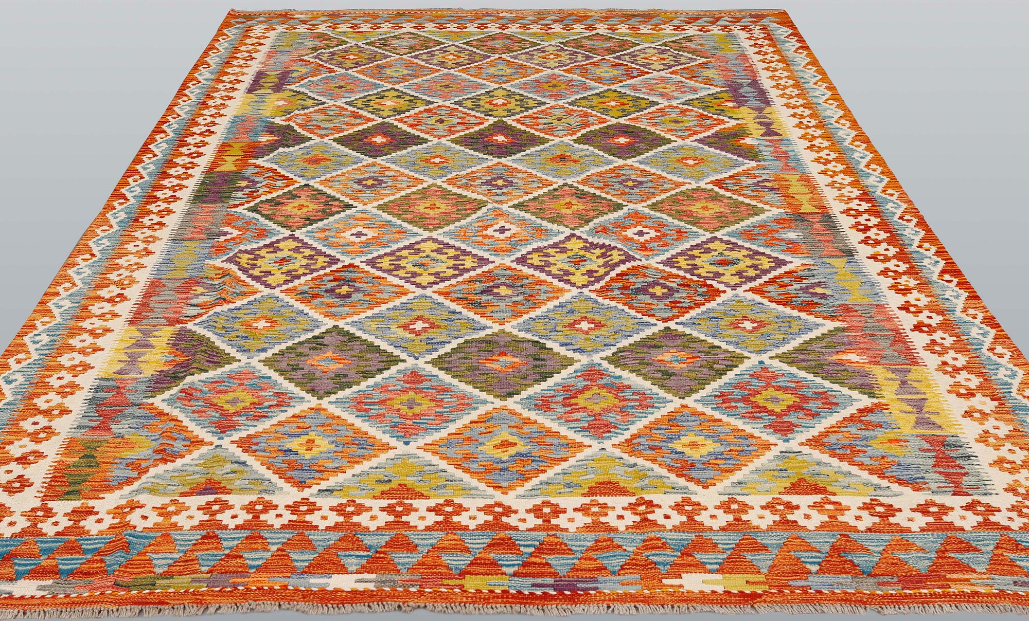 A carpet, kilim, ca 290 x 207 cm.