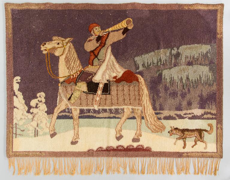 Akseli Gallen-Kallela, rya, Kodiksamin Mattokutomo. Ca 245 x 175 cm.