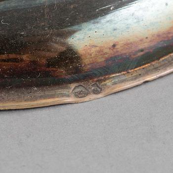 LJUSSTAKAR, ett par, silver, rokokostil, märkta JLH, haltstämplade 830. Svenska importstämplar, 1900-talets mitt.