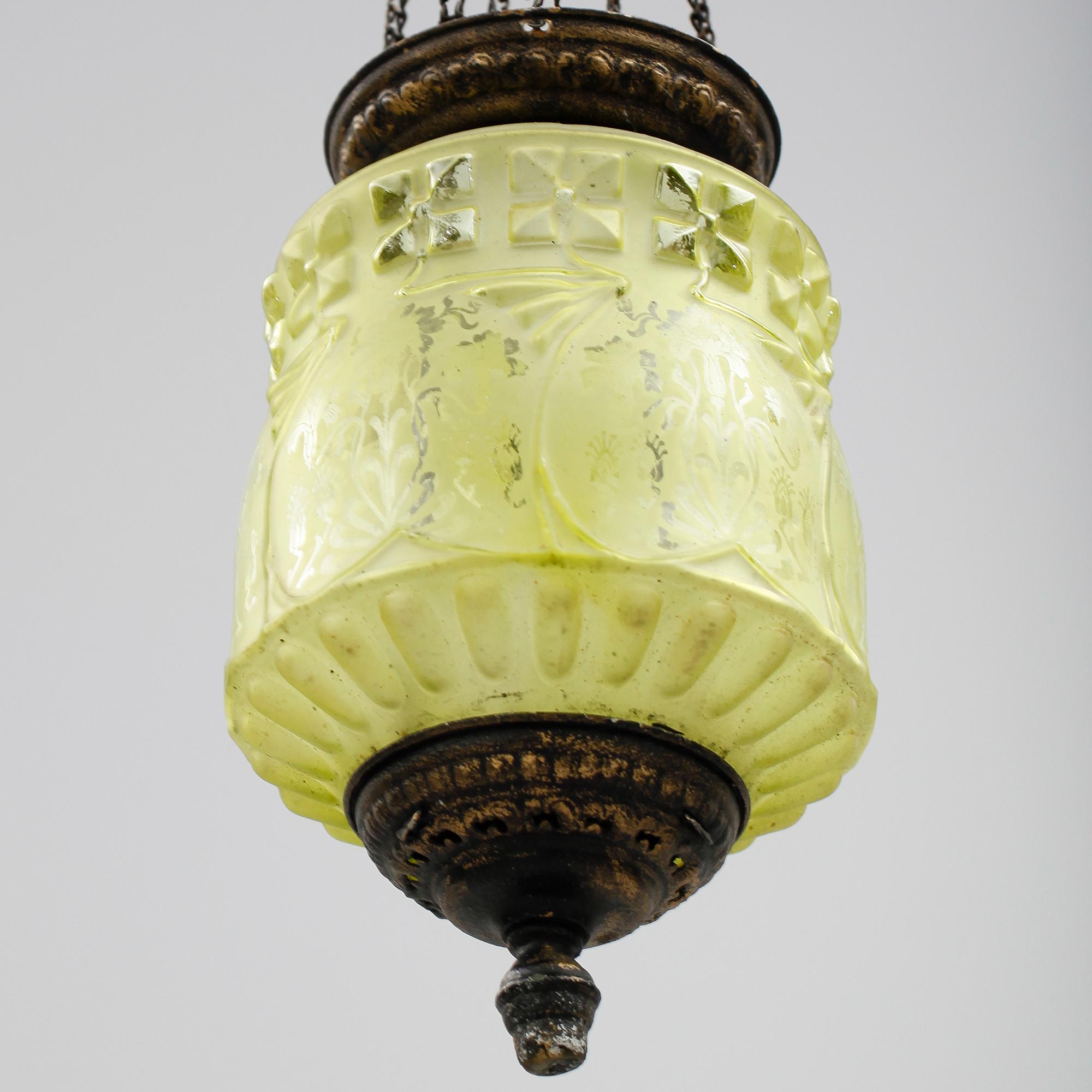 MÅNSKENSAMPEL, jugend, omkring år 1900. Höjd ca 30 cm.