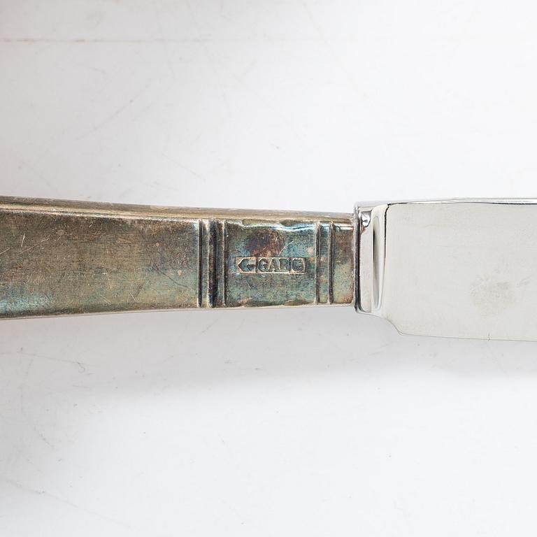 Jacob Ängman, 17 pieces of a 'Rosemholm' silver fatware set, GAB, Stockholm & Eskilstuna, Sweden, 1962-78.