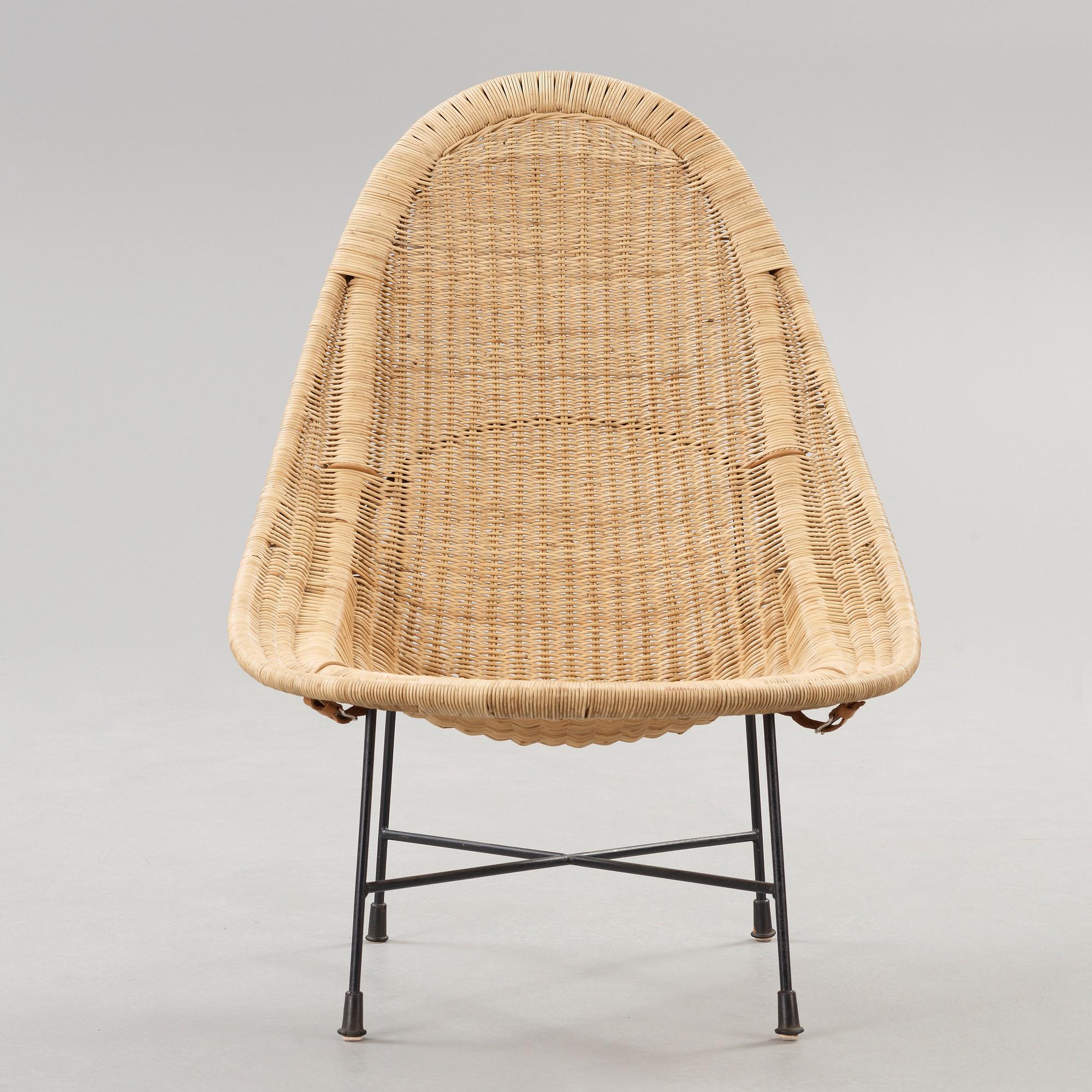 KERSTIN HÖRLIN-HOLMQUIST, fåtölj, "Stora Kraal", Nordiska Kompaniets Verkstäder, 1950-tal.