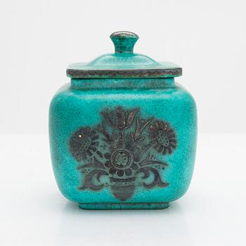 Wilhelm Kåge, An 'Argenta' lidded box, Gustavsberg, Sweden.