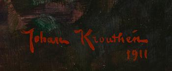 JOHAN KROUTHÉN, olja på duk, signerad och daterad 1911.