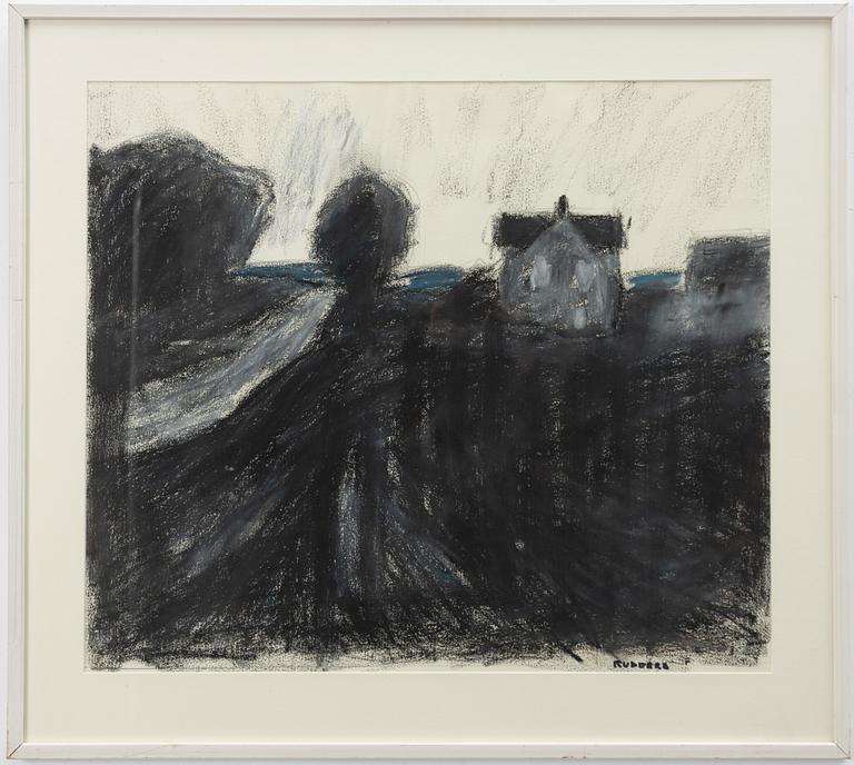 Gustav Rudberg, "Landskap i svart, Hven".