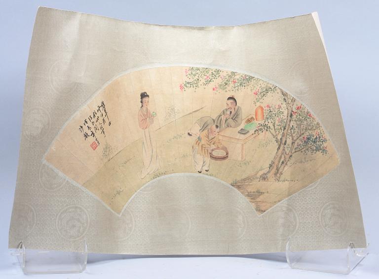 AKVARELLER, 2 st, Kina.