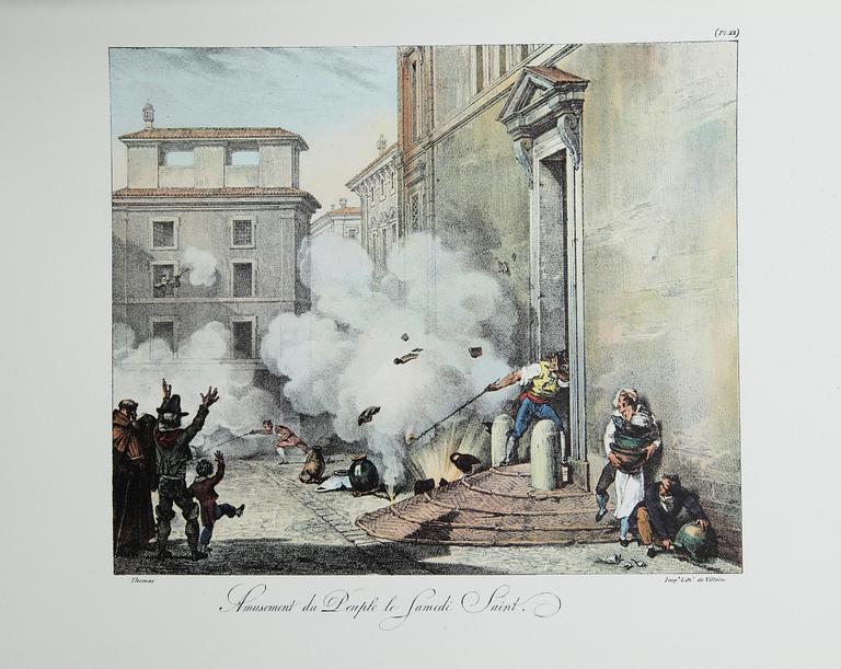 FAKSIMIL, "Un an à Rome et dans ses environs", efter Antoine-Jean-Baptiste Thomas, , numrerad 438/999, utgiven 1972.