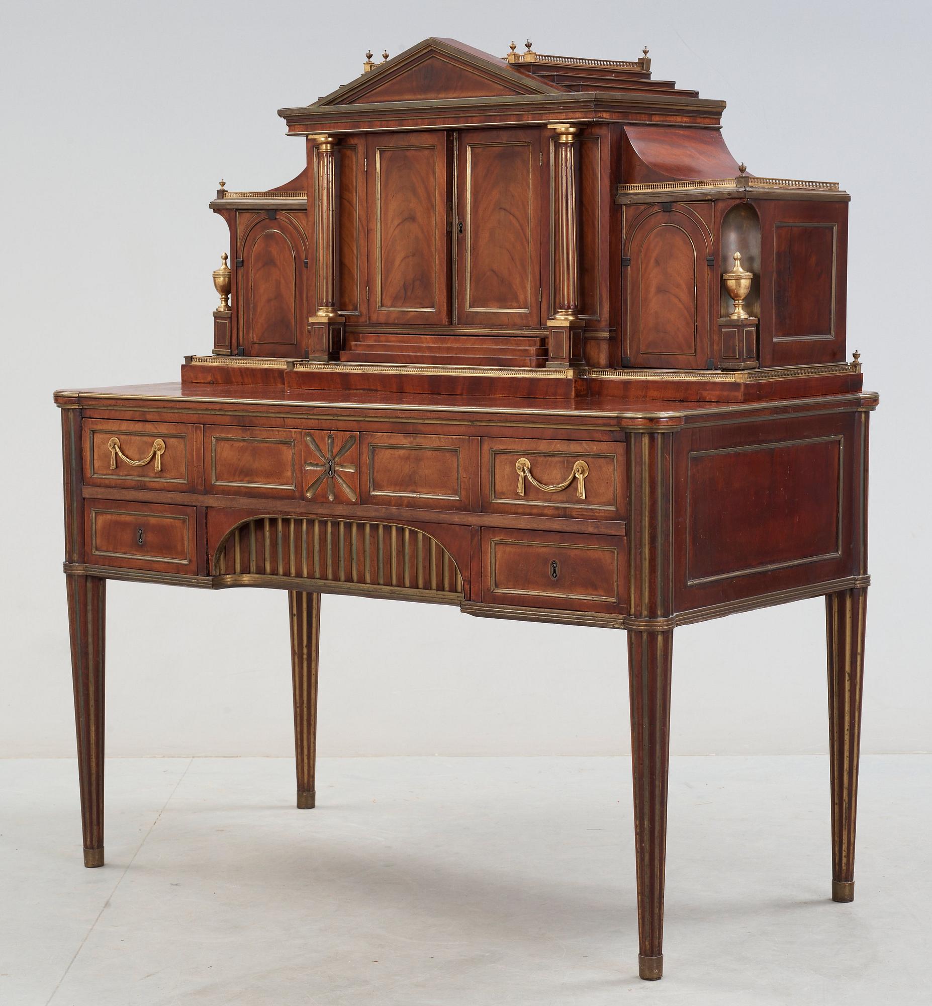 A RUSSIAN DIRECTOIRE 1790'S WRITING TABLE ATTRIBUTED TO CHRISTIAN MEYER.