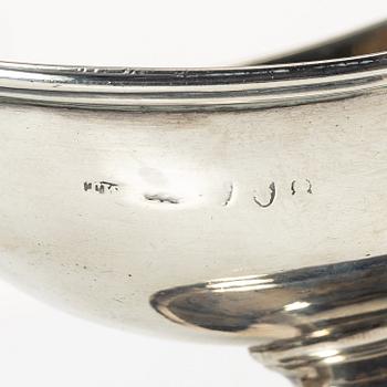 Salt cellars, a pair of similar, silver, London and Edinburgh, circa 1800.