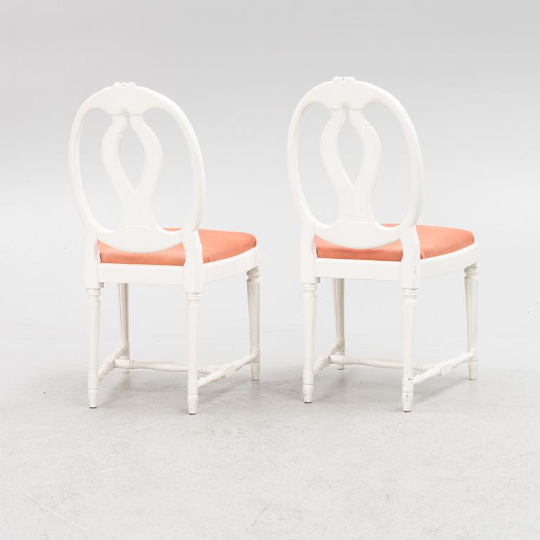 Chairs, 8 pcs, Gustavian style, "Swedish model", 20th century.
