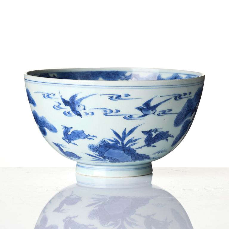 Skål, porslin. Mingdynastin, 1600-tal.