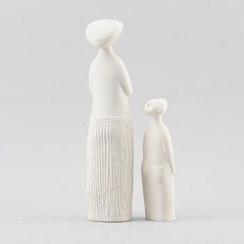 FIGURER, 2 st, parian, ur serien Figurin, Stig Lindberg, Gustavsberg.