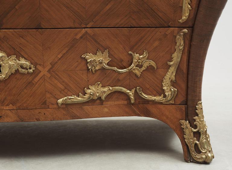 A Swedish Rococo commode dated 1762 by C. Linning, master 1744.