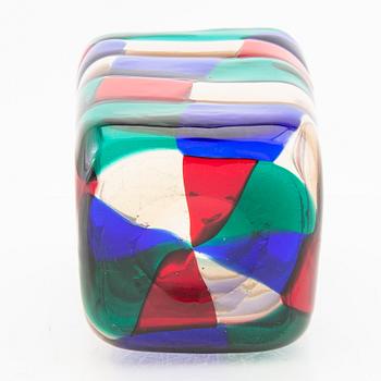 Fulvio Bianconi, a Pezzato glas vase from Venini Italy mid 1900s.