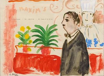 Lennart Jirlow, gouache, signerad.