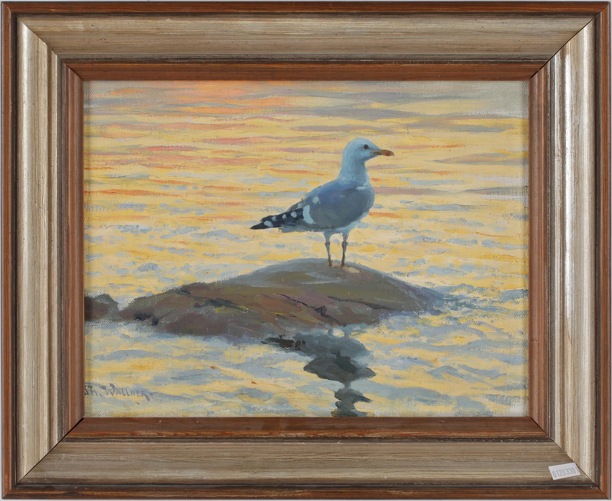 THURE WALLNER, olja på pannå, sign.