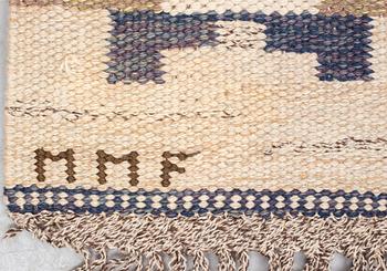 Märta Måås-Fjetterström, matto, "Rutmattan", flat weave, ca 252,5-256,5 x 146,5-149 cm, signed MMF.