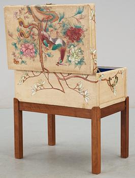 A casket on walnut stand attributed to Estrid Ericson, Svenskt Tenn.