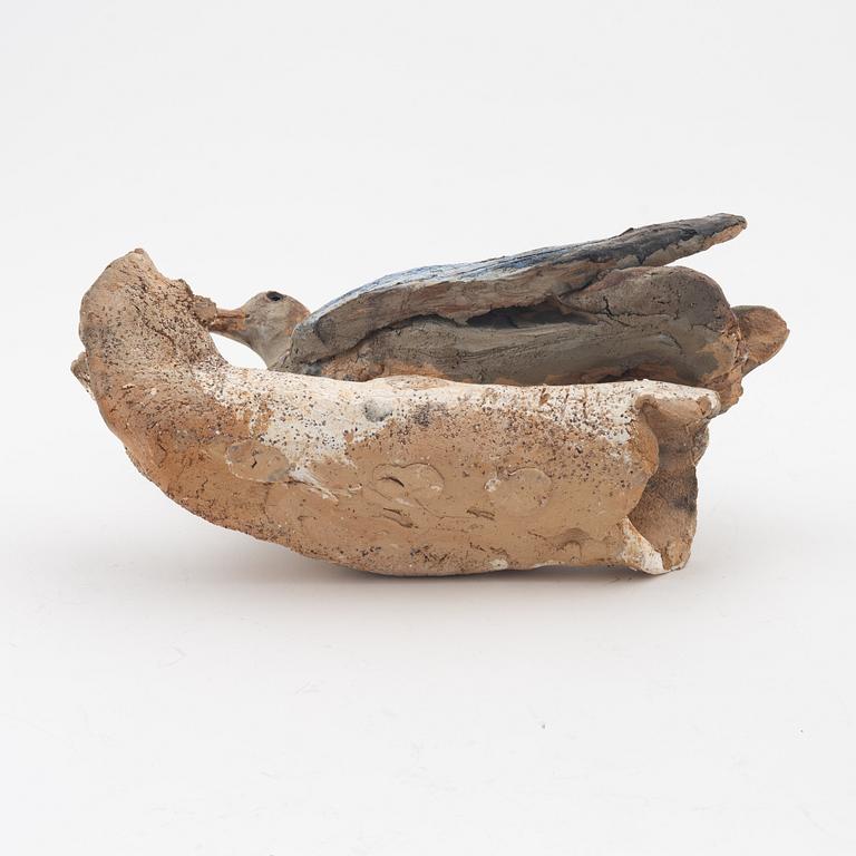 Henrik Allert, skulptur, delvis glaserat stengods, signerad.