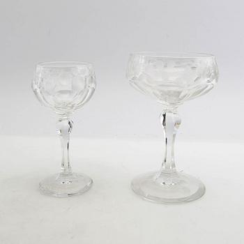 Glass service, 81 pieces, second half of the 20th century.