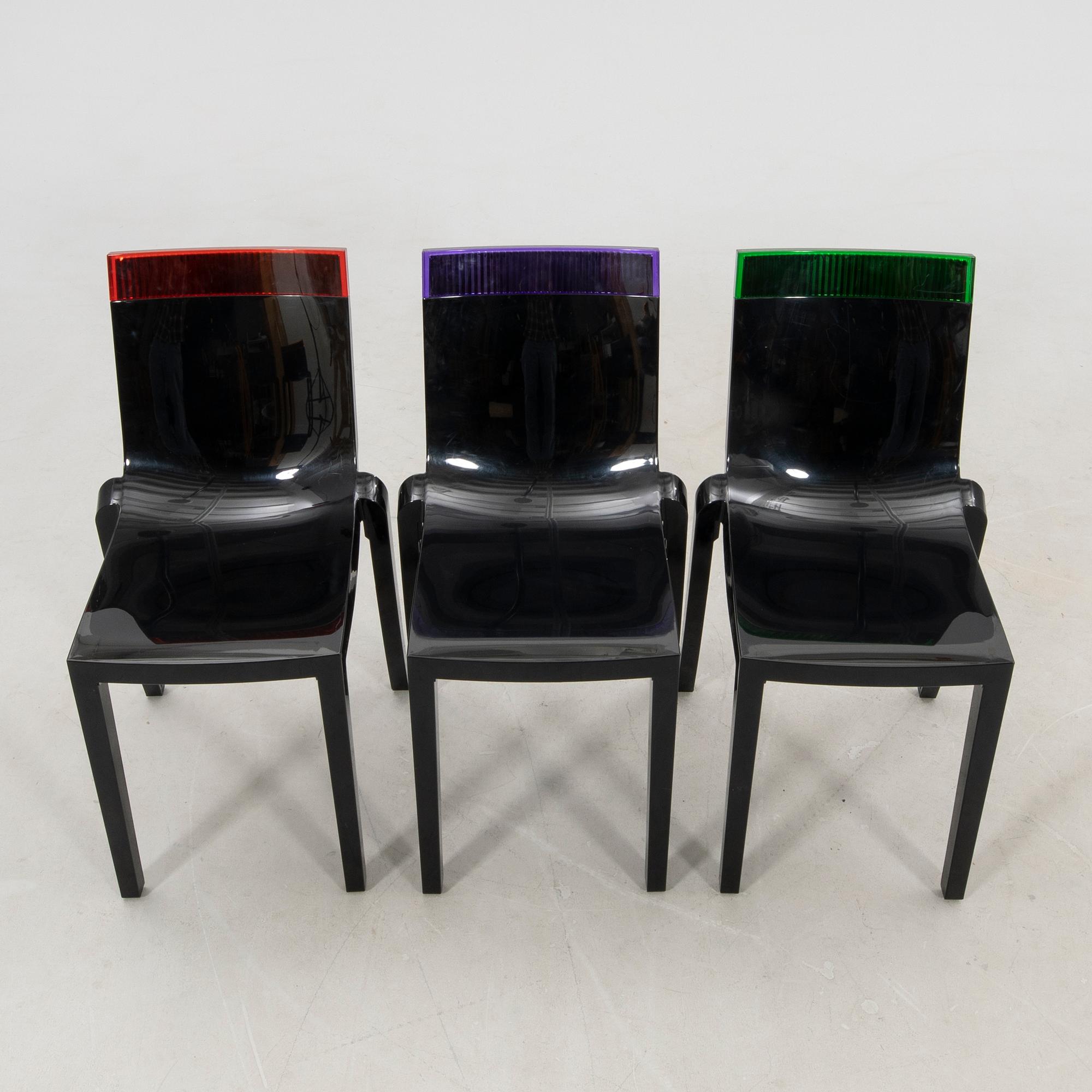 Chairs, 5 pcs "Hi cut", Kartell, 21st century.