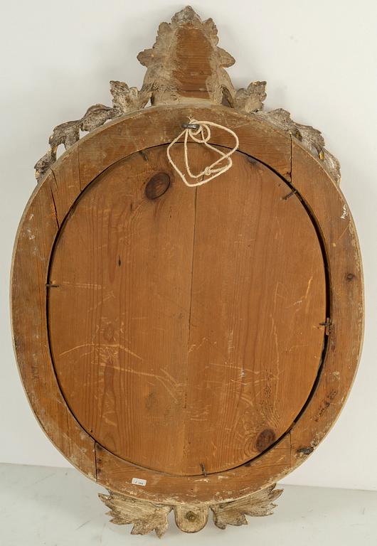 A Swedish Gustavian two-light mirror sconce by Nils Meunier (master in Stockholm 1754-1797).