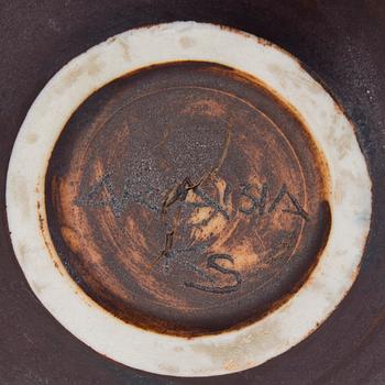 A stoneware bowl, signed KS Arabia.