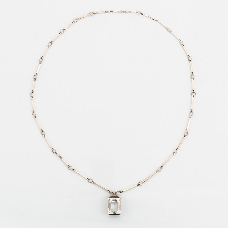 Wiwen Nilsson, a silver and rock crystal necklace.