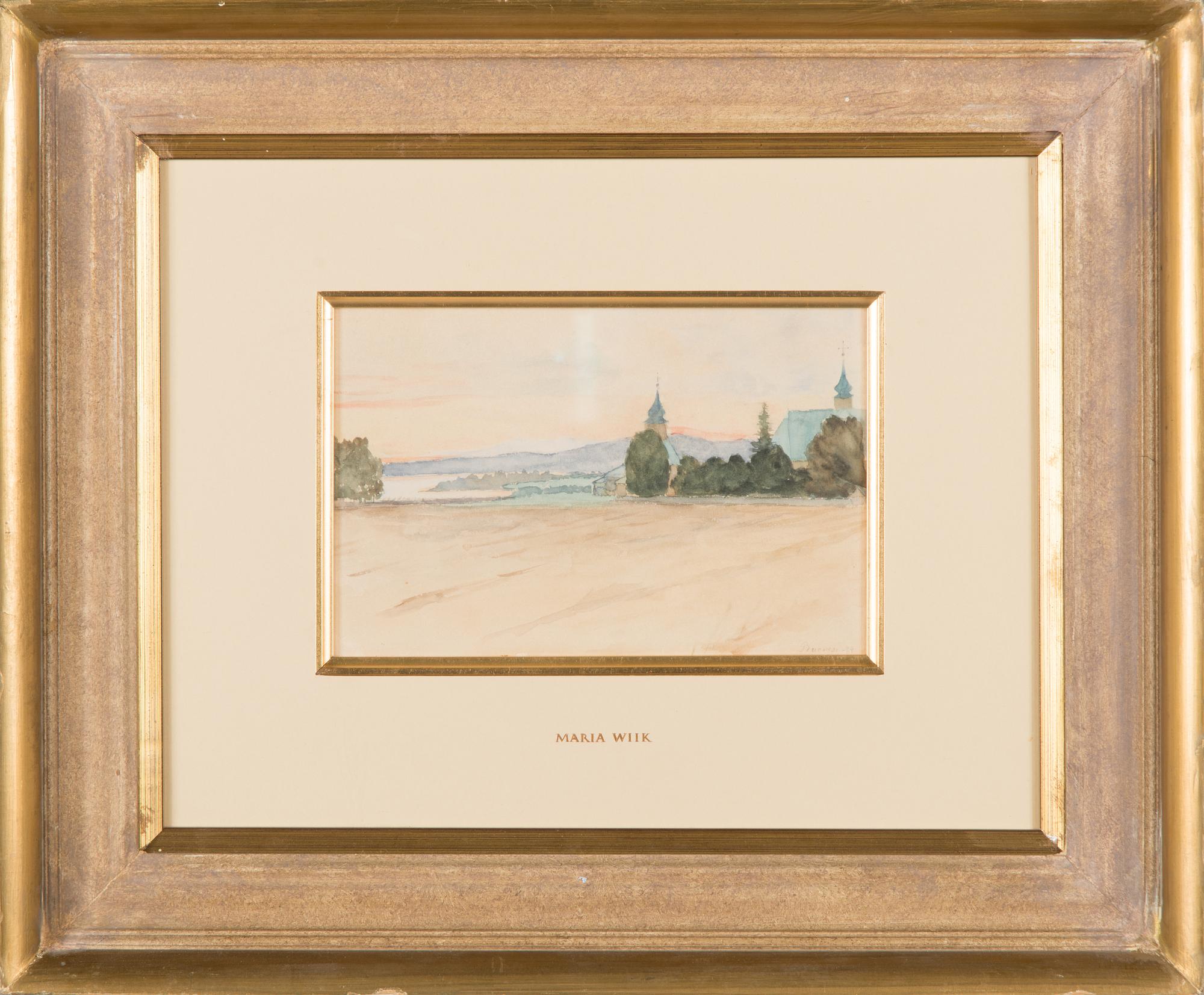 Maria Wiik, watercolour, unsigned.