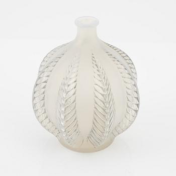 René Lalique, a 'Malines' glass vase, France.