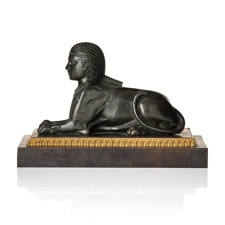 A French Empire bronze sfinx.