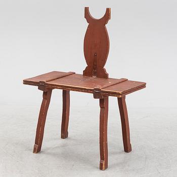 Bordstol, allmoge, 1800-tal.