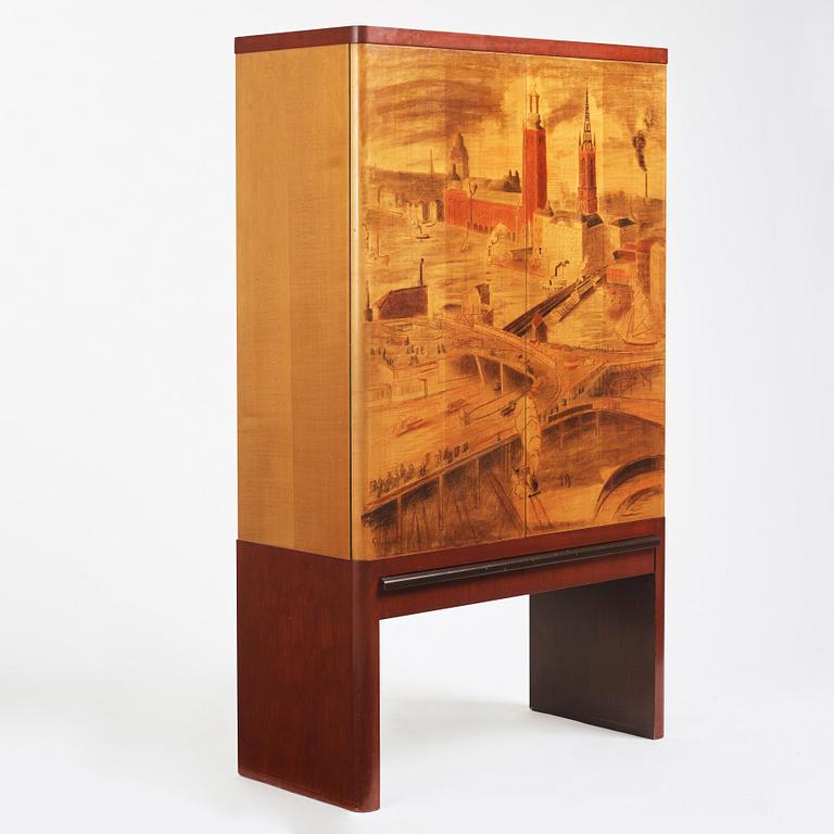 Isaac Grünewald, & Olof Östberg, a unique cabinet for, AB GA Berg, Stockholm, 1935.