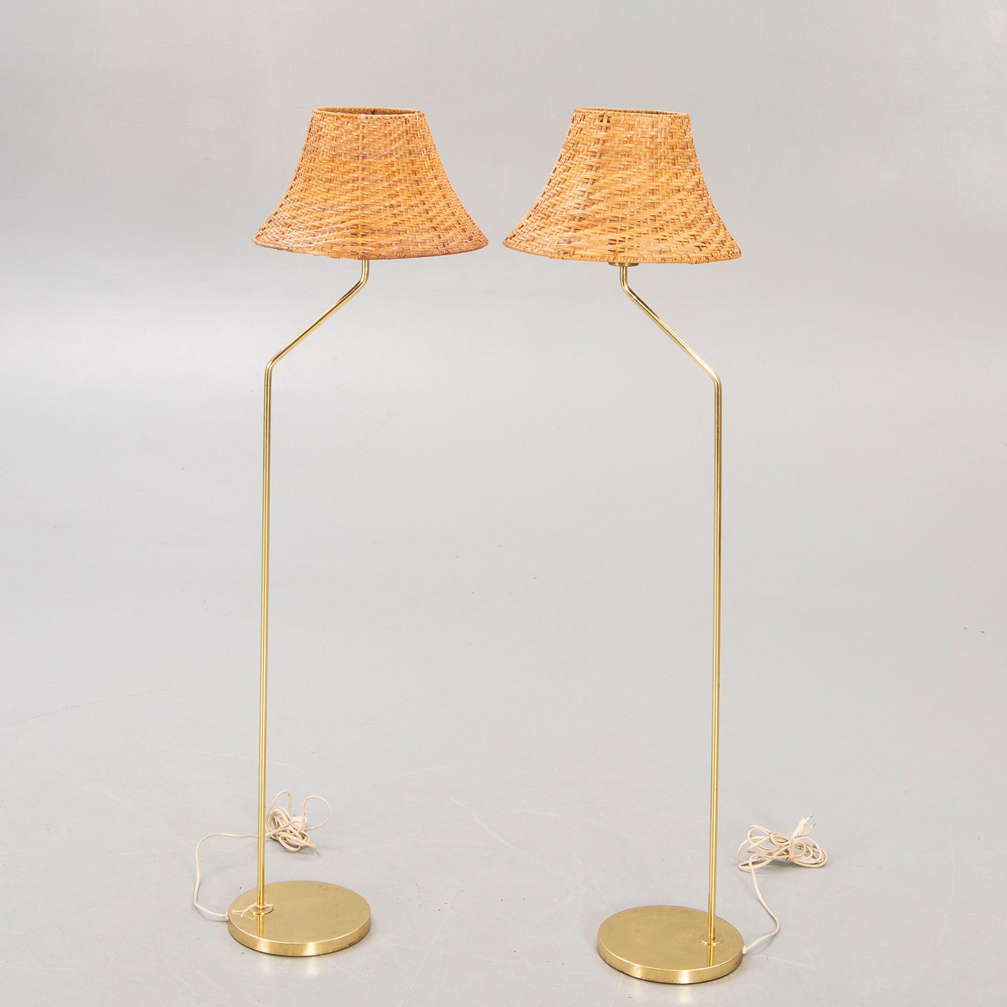 Floor lamps, a pair, Bergboms, the last part of the 20th century.