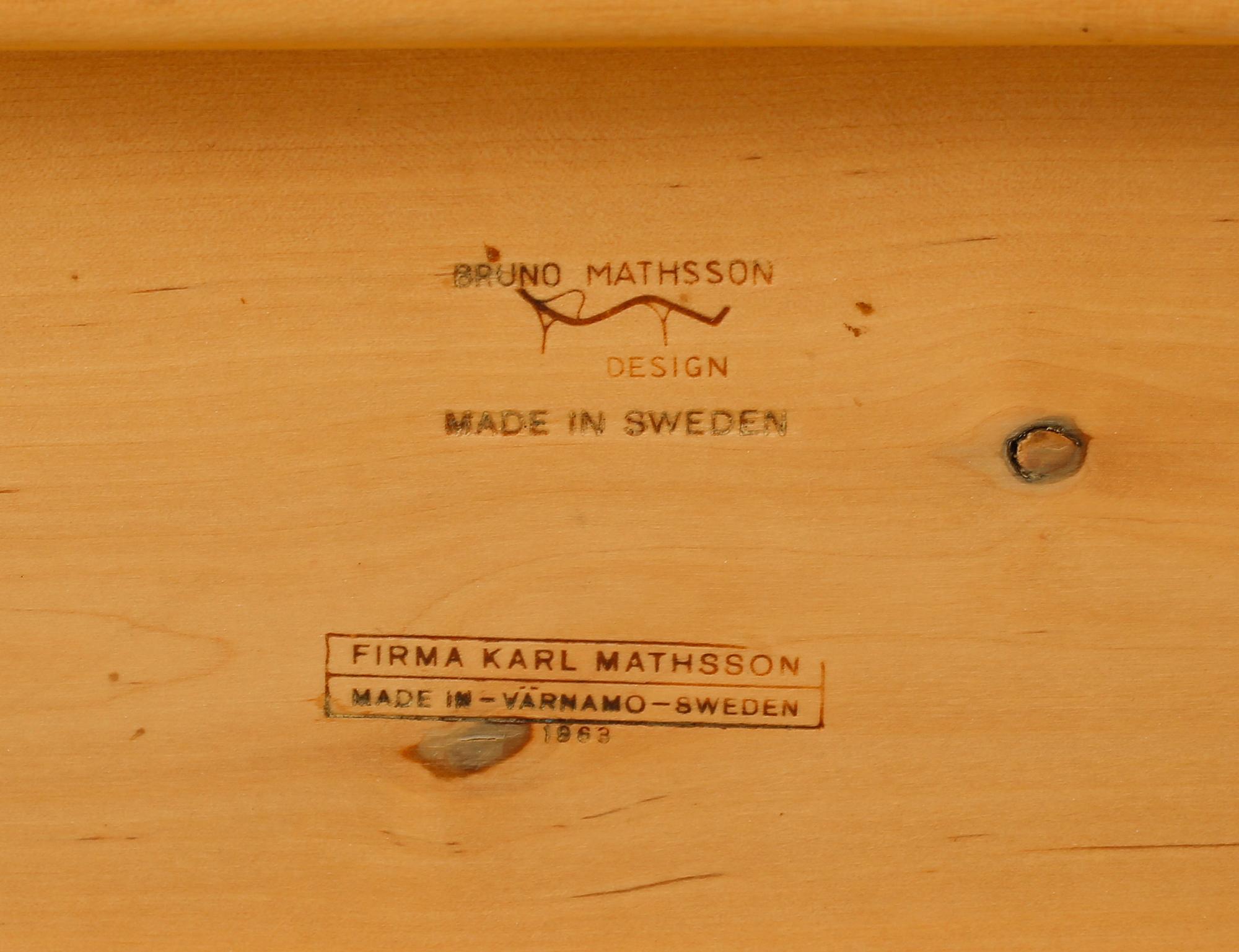 BORD, Bruno Mathsson, Firma Karl Mathsson, Värnamo 1963.