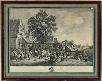 David Teniers d.y · DAVID TENIERS D.Y, efter, kopparstick, graverad av  Jacques-Philippe Lebas, senare avdrag 1800-tal.