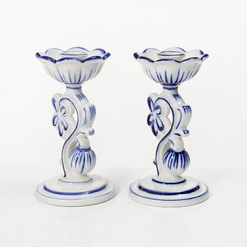Arthur Percy, a pair of candlesticks, Gefle Upsala Ekeby.