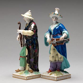 A pair of Berlin porcelain figurines, circa 1900.