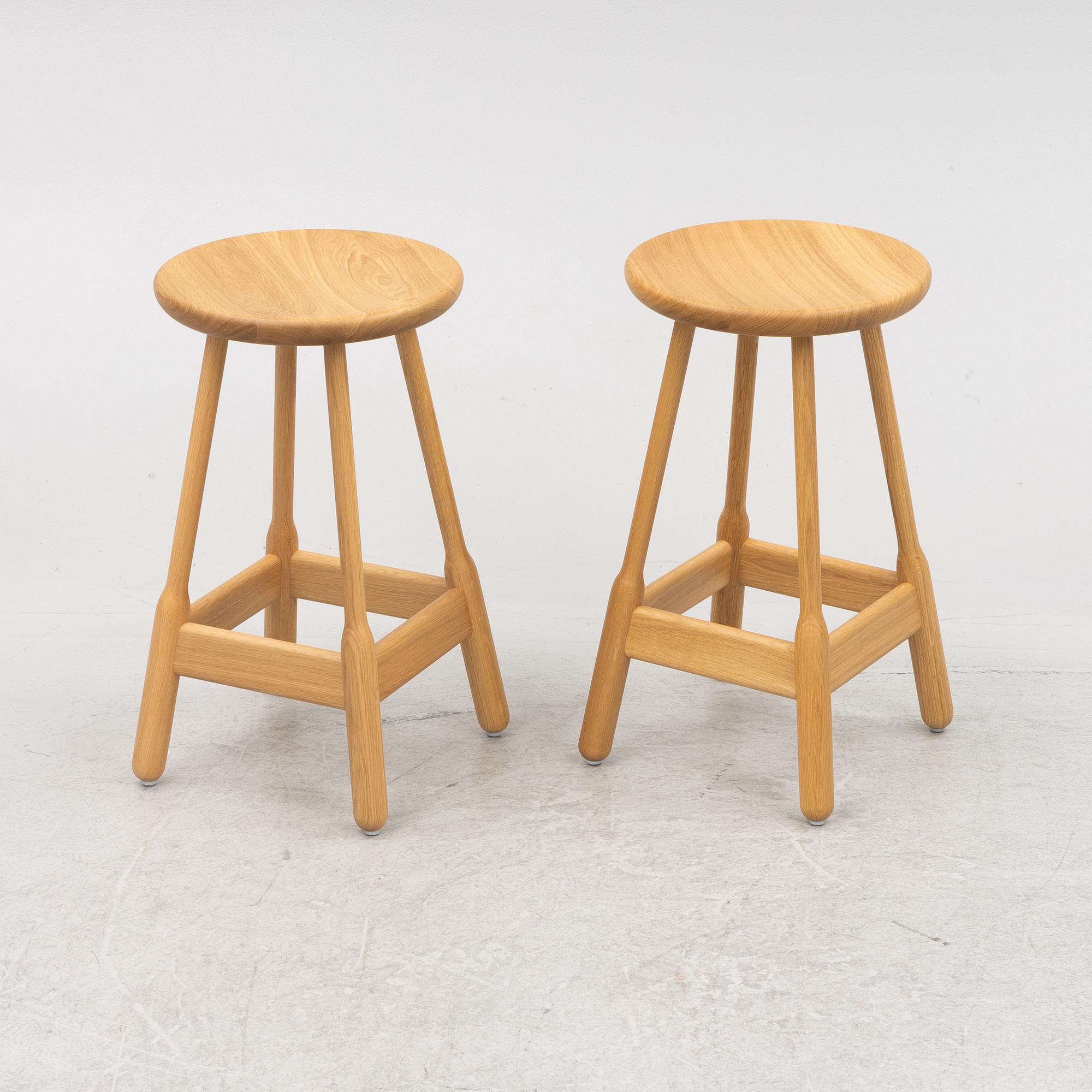 Chris Martin, a pair of contemporary 'Albert Bar Stools', Massproductions.