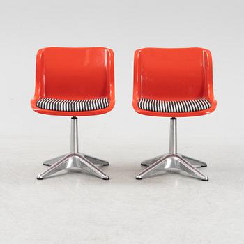 A set of six swivel chairs by Yrjö Kukkapuro for Haimi.