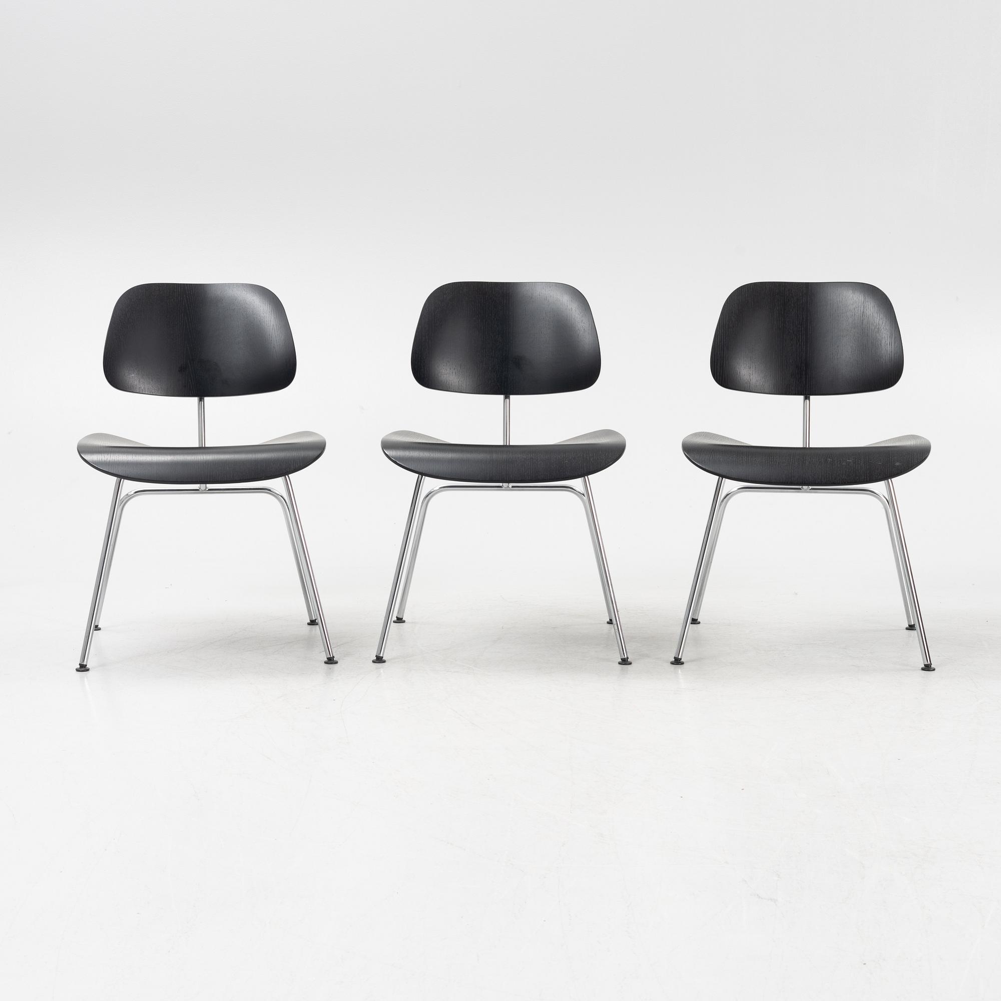 Charles & Ray Eames, three DCM chairs from Vitra.