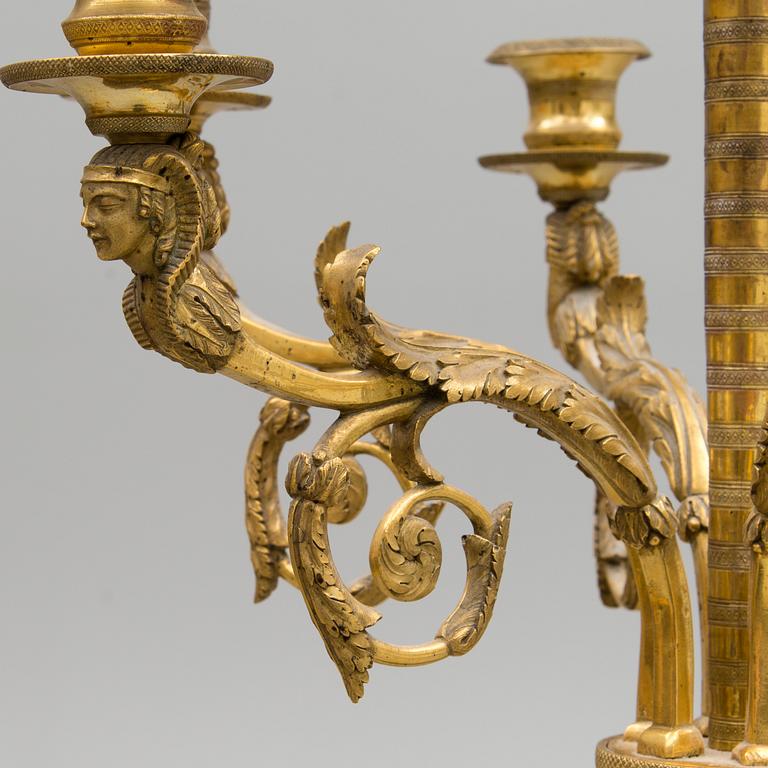 An early 19th Century Russian ormolu candelabra.