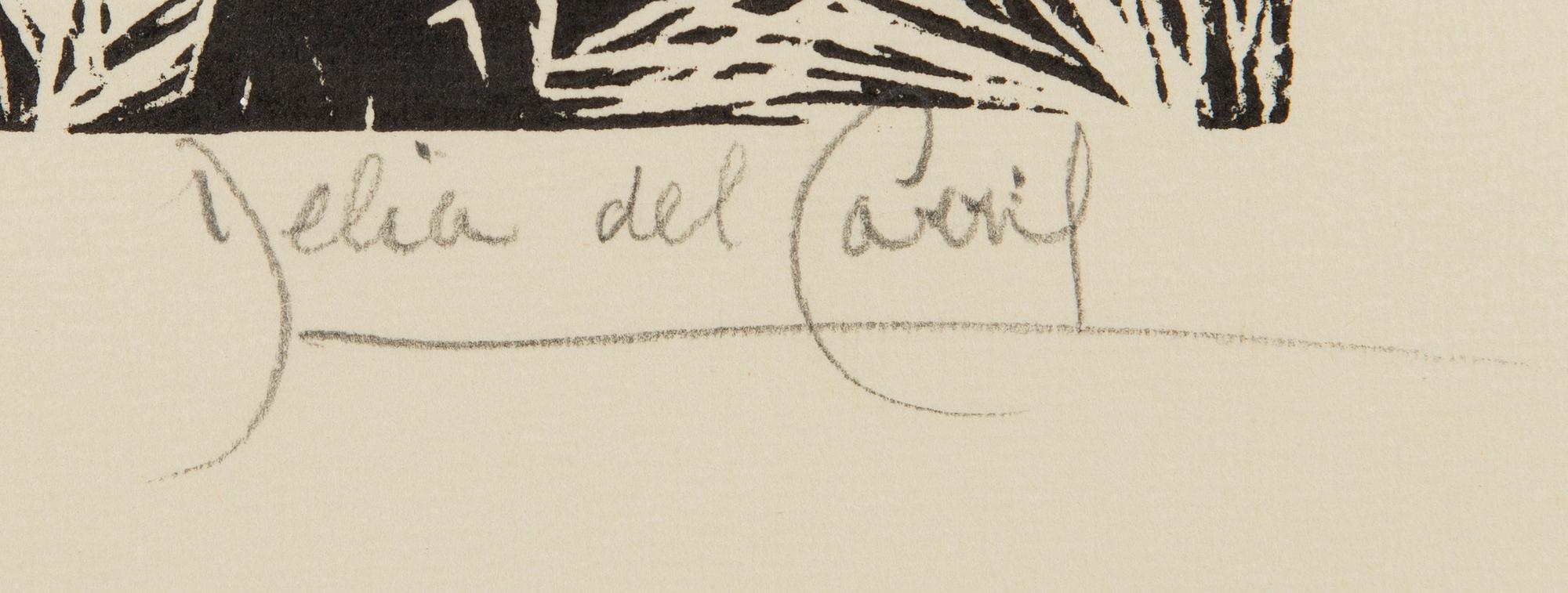 DELIA DEL CARRIL, woodcut 41/50, signed.